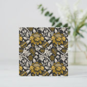 Ornate floral pattern with large gold flowers  サンキューカード (スタンド正面)