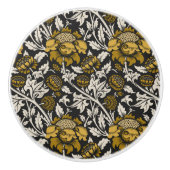 Ornate floral pattern with large gold flowers  セラミックノブ (正面)