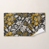 Ornate floral pattern with large gold flowers  バスタオルセット (ハンドタオル)