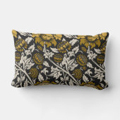Ornate floral pattern with large gold flowers  ランバークッション (裏面)