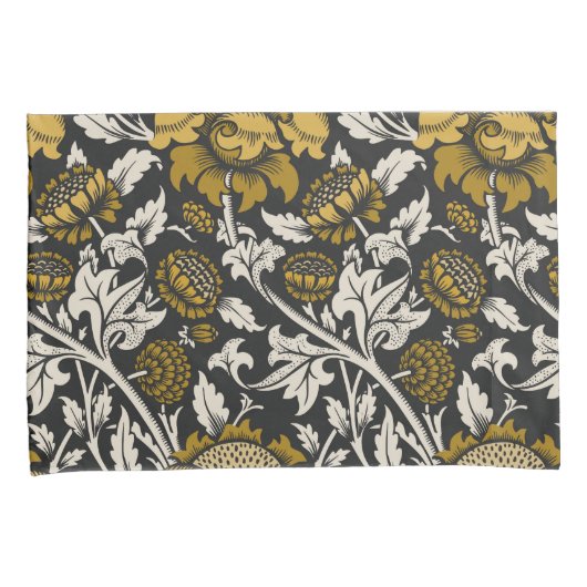 Ornate floral pattern with large gold flowers  枕カバー (正面右)