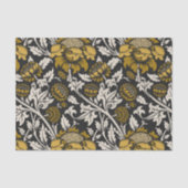 Ornate floral pattern with large gold flowers  薄葉紙 (正面)