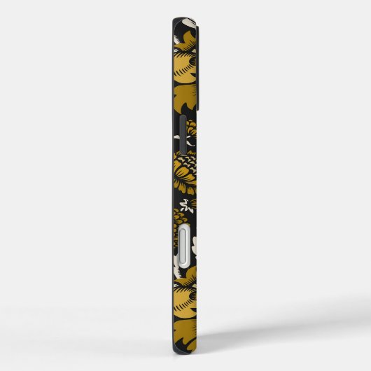 Ornate floral pattern with large gold flowers  Case-Mate iPhoneケース (裏面 / 右)