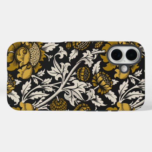 Ornate floral pattern with large gold flowers  Case-Mate iPhoneケース (裏面 (横))