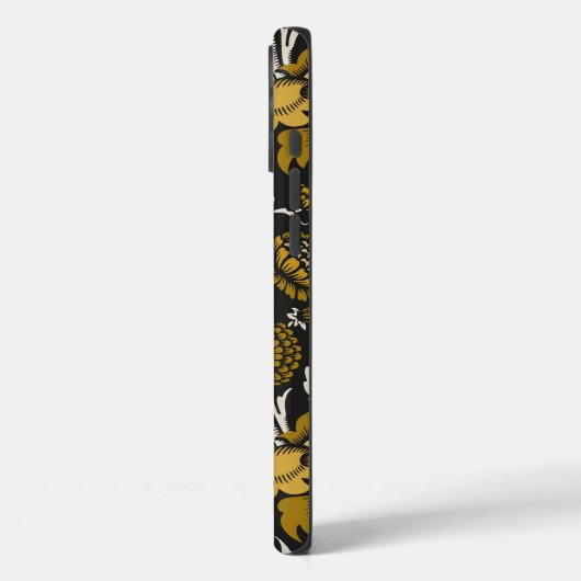 Ornate floral pattern with large gold flowers  Case-Mate iPhoneケース (裏面 / 左)