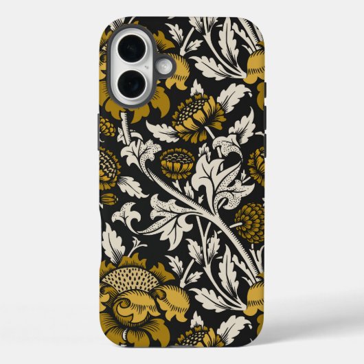 Ornate floral pattern with large gold flowers  Case-Mate iPhoneケース (裏面)