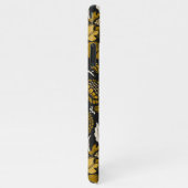 Ornate floral pattern with large gold flowers  iPhoneケース (右側)