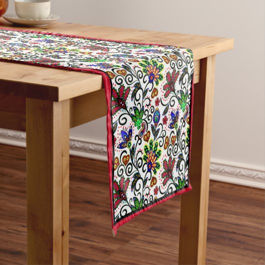 Ornate floral short table runner ショートテーブルランナー (インサイチュ)