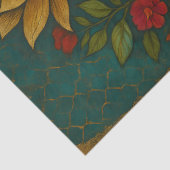 Ornate Floral Tiger – Jewel Tone Botanical Animal  薄葉紙 (詳細)