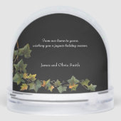 Ornate Floral Victorian Merry Christmas Snow Globe (裏面)