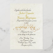 Ornate Frame & Heart - Emerald 箔招待状 (裏面)