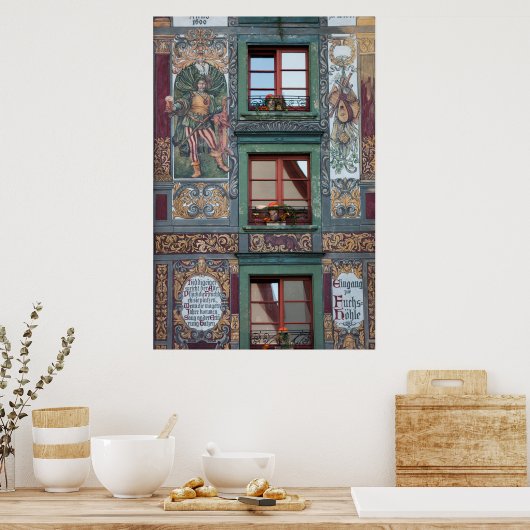 Ornate Fresco Detail, Germany ポスター (キッチン)