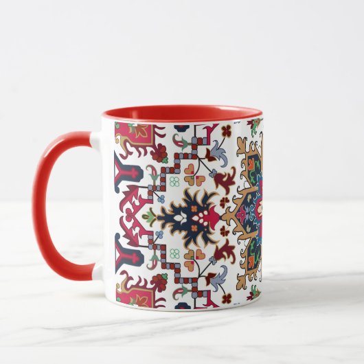 Ornate Geometric Floral Pattern マグカップ (左)