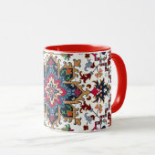 Ornate Geometric Floral Pattern マグカップ (正面右)