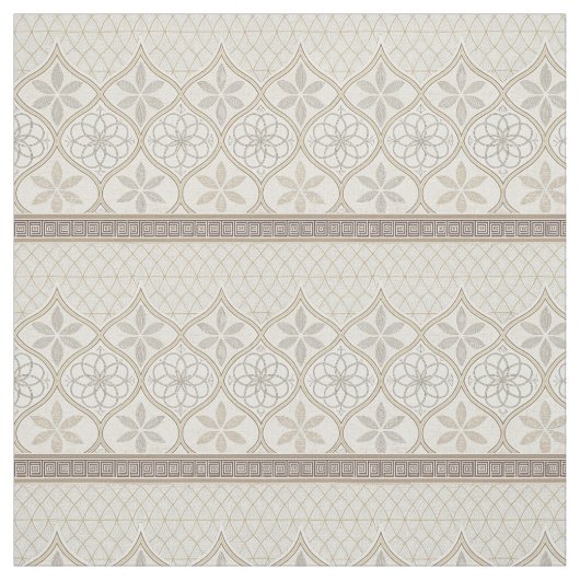 Ornate Geometric Floral Tile Pattern (2) ファブリック (見本)