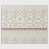 Ornate Geometric Floral Tile Pattern (2) ラッピングペーパー (フラット)