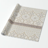 Ornate Geometric Floral Tile Pattern (2) ラッピングペーパー (アンロールド)