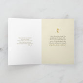 Ornate Gold Faux Scrolls White Flowers Birthday カード (内部)