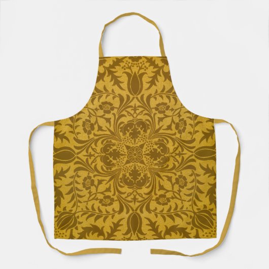 Ornate gold floral pattern with symmetrical エプロン (正面)