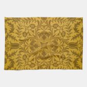 Ornate gold floral pattern with symmetrical キッチンタオル (横)