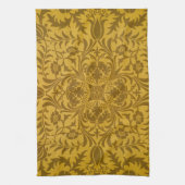 Ornate gold floral pattern with symmetrical キッチンタオル (縦)