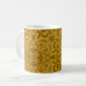 Ornate gold floral pattern with symmetrical コーヒーマグカップ (正面左)