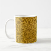 Ornate gold floral pattern with symmetrical コーヒーマグカップ (左)