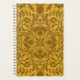 Ornate gold floral pattern with symmetrical プランナー手帳