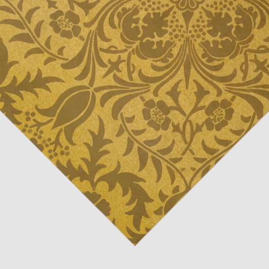 Ornate gold floral pattern with symmetrical 薄葉紙 (詳細)