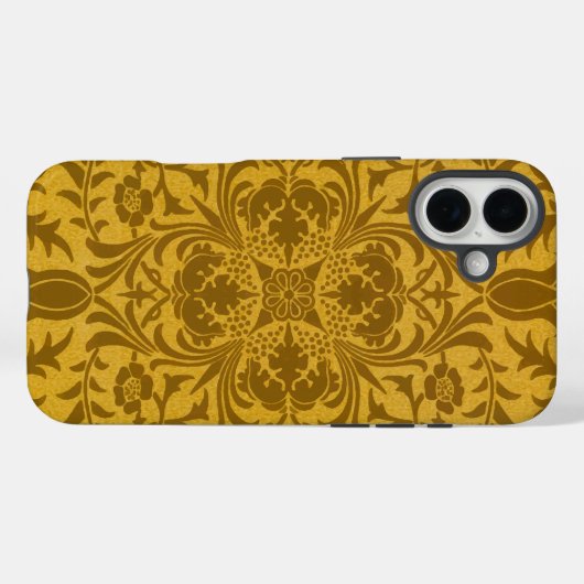 Ornate gold floral pattern with symmetrical Case-Mate iPhoneケース (裏面 (横))