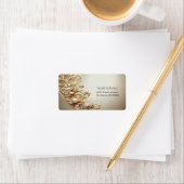 Ornate Gold Flourish Address Label ラベル (インサイチュ)