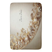 Ornate Gold Flourish Bath Mat バスマット (正面縦)