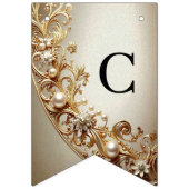 Ornate Gold Flourish Bunting Flag バンティングフラッグ (第1の旗)