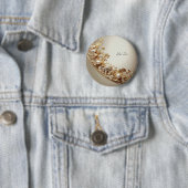 Ornate Gold Flourish Button 缶バッジ (インサイチュ)