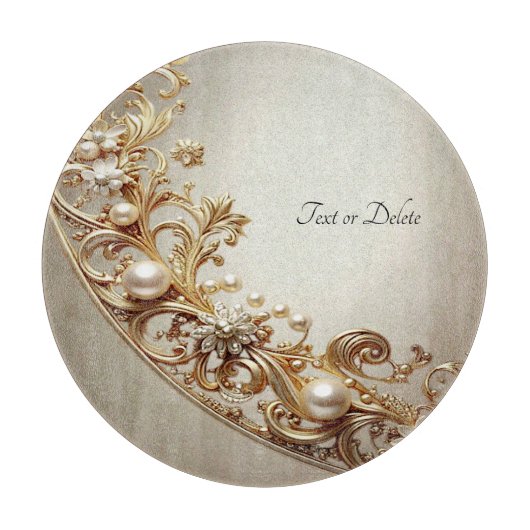 Ornate Gold Flourish Cutting Board カッティングボード (正面)