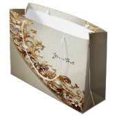 Ornate Gold Flourish Gift Bag ラージペーパーバッグ (裏面アングル)