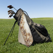 Ornate Gold Flourish Golf Towel ゴルフタオル (グリーン)