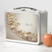 Ornate Gold Flourish Lunch box メタルランチボックス (インサイチュ)