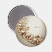 Ornate Gold Flourish Magnet マグネット (正面/裏面)