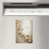 Ornate Gold Flourish Magnet マグネット (インサイチュ (食洗機))