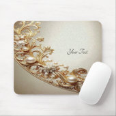 Ornate Gold Flourish Mousepad マウスパッド (マウス)