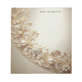 Ornate Gold Flourish Notepad ノートパッド