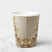 Ornate Gold Flourish Paper Cups 紙コップ (右)