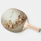 Ornate Gold Flourish Ping Pong Paddle 卓球ラケット (横)