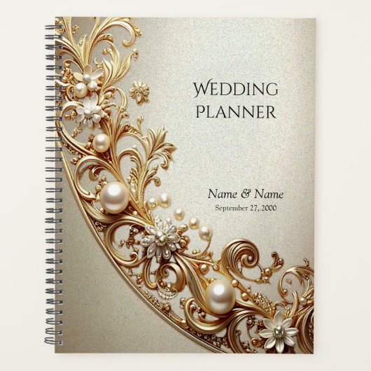 Ornate Gold Flourish Planner プランナー手帳 (正面)