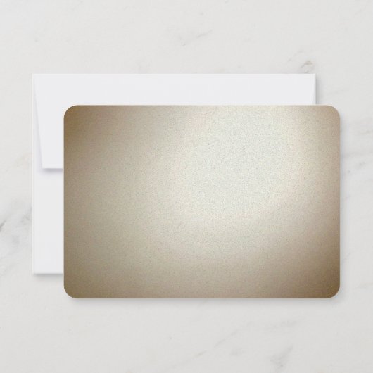 Ornate Gold Flourish RSVP Card (裏面)