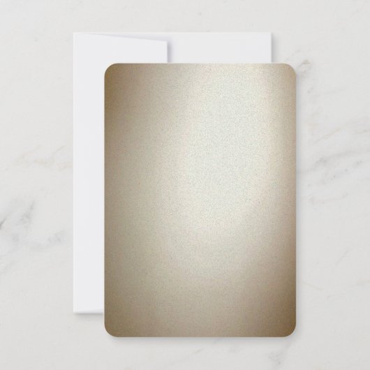 Ornate Gold Flourish RSVP Card (裏面)