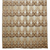 Ornate Gold Flourish Shower Curtain シャワーカーテン (正面)