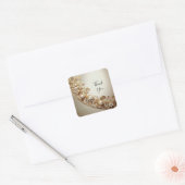 Ornate Gold Flourish Sticker スクエアシール (封筒)