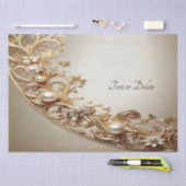 Ornate Gold Flourish Tissue Paper 薄葉紙 (クラフト)